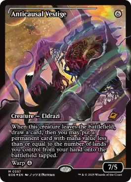 [357]【EN】【FOIL】■ショーケース■反因果の残留/Anticausal Vestige【EOE】[R][無]