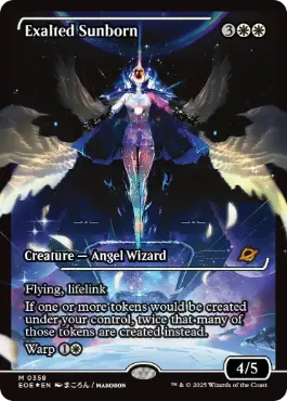 [358]【EN】【FOIL】■ショーケース■喜びあふれる太陽生まれ/Exalted Sunborn【EOE】[M][白]