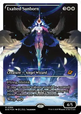 [384]【EN】【フラクチャーFOIL】■ショーケース■喜びあふれる太陽生まれ/Exalted Sunborn【EOE】[M][白]