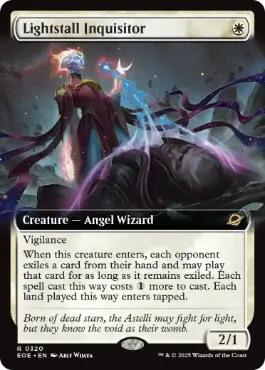[320]【EN】【FOIL】■拡張アート■光逸らしの審問官/Lightstall Inquisitor【EOE】[R][白]