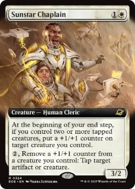 [324]【EN】【FOIL】■拡張アート■サンスターの司祭/Sunstar Chaplain【EOE】[R][白]