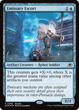 [399]【EN】【FOIL】■PROMO■特使の随伴機/Emissary Escort【EOE】[R][青]