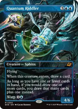 [305]【EN】【FOIL】■ボーダーレス■量子の謎かけ屋/Quantum Riddler【EOE】[M][青]