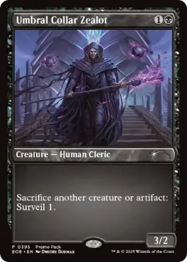 [395]【EN】【FOIL】■PROMO■影の帯の盲信者/Umbral Collar Zealot【EOE】[U][黒]
