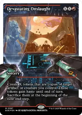[387]【EN】【フラクチャーFOIL】■ショーケース■絶望的猛攻/Devastating Onslaught【EOE】[M][赤]