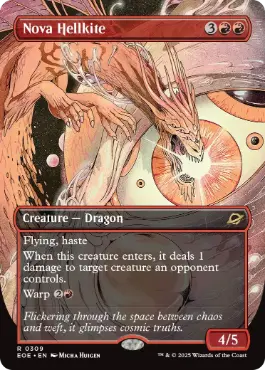 [309]【EN】【FOIL】■ボーダーレス■新星のヘルカイト/Nova Hellkite【EOE】[R][赤]