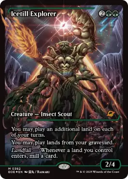 [362]【EN】【FOIL】■ショーケース■氷耕しの探検家/Icetill Explorer【EOE】[R][緑]