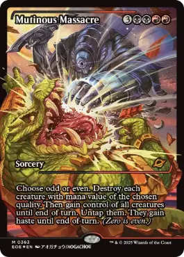 [363]【EN】【FOIL】■ショーケース■反乱の大虐殺/Mutinous Massacre【EOE】[R][多色]