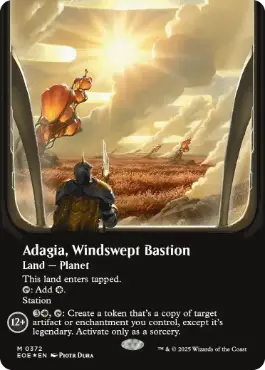 [372]【EN】【ギャラクシーFOIL】■ボーダーレス■吹きさらしの要塞、アダージア/Adagia, Windswept Bastion【EOE】[M][土地]