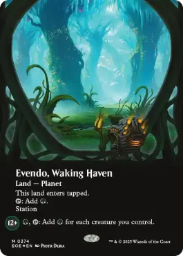 [374]【EN】【ギャラクシーFOIL】■ボーダーレス■目覚めの安息地、エヴェンド/Evendo, Waking Haven【EOE】[M][土地]