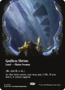 [375]【EN】【ギャラクシーFOIL】■ボーダーレス■神無き祭殿/Godless Shrine【EOE】[R][土地]