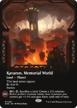 [281]【EN】【FOIL】■ボーダーレス■記念の星、カヴァーロン/Kavaron, Memorial World【EOE】[M][土地]