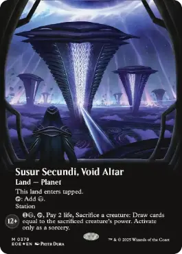 [379]【EN】【ギャラクシーFOIL】■ボーダーレス■ヴォイドの祭壇、ススール・セクンディ/Susur Secundi, Void Altar【EOE】[M][土地]