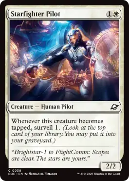 [038]【EN】【FOIL】スターファイターのパイロット/Starfighter Pilot【EOE】[C][白]