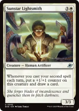 [042]【EN】【FOIL】サンスターの光細工師/Sunstar Lightsmith【EOE】[U][白]