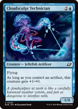 [049]【EN】【FOIL】塑雲の達人/Cloudsculpt Technician【EOE】[C][青]