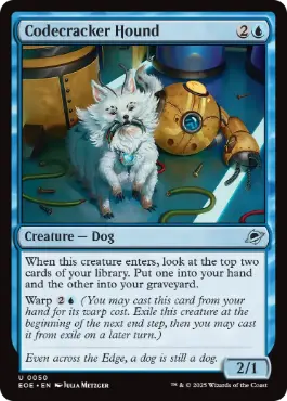 [050]【EN】【FOIL】コード破りの猟犬/Codecracker Hound【EOE】[U][青]