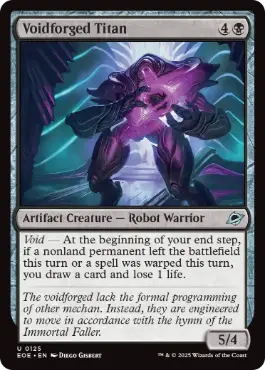 [125]【EN】【FOIL】ヴォイド鍛えのタイタン/Voidforged Titan【EOE】[U][黒]