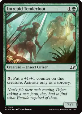 [193]【EN】【FOIL】恐れ知らずの新参虫/Intrepid Tenderfoot【EOE】[C][緑]
