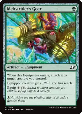 [198]【EN】【FOIL】溶かし歩きの機械装置/Meltstrider's Gear【EOE】[C][緑]