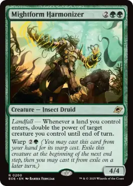 [200]【EN】【FOIL】強靭形態の調和者/Mightform Harmonizer【EOE】[R][緑]