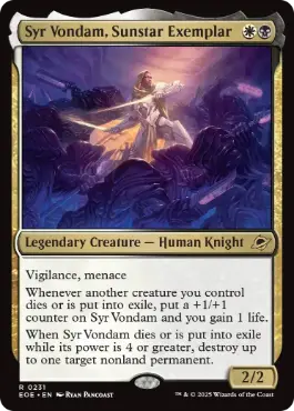 [231]【EN】【FOIL】サンスターの模範、ヴォンダム卿/Syr Vondam, Sunstar Exemplar【EOE】[R][多色]