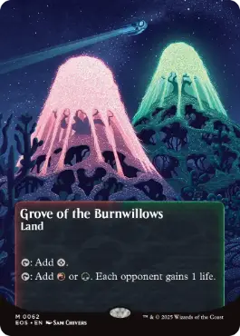[062]【EN】■ボーダーレス■燃え柳の木立ち/Grove of the Burnwillows【EOS】[M][土地]