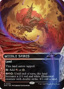 [030]【EN】■ボーダーレス■鋭い突端/Needle Spires【EOS】[R][土地]