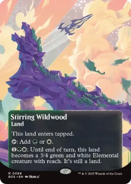 [084]【EN】■ボーダーレス■活発な野生林/Stirring Wildwood【EOS】[R][土地]