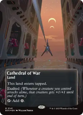 [141]【EN】【ギャラクシーFOIL】■ボーダーレス■戦の大聖堂/Cathedral of War【EOS】[R][土地]