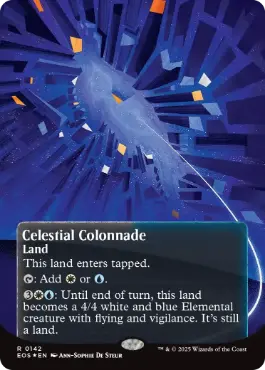 [142]【EN】【ギャラクシーFOIL】■ボーダーレス■天界の列柱/Celestial Colonnade【EOS】[R][土地]