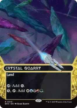 [010]【EN】【FOIL】■ボーダーレス■水晶の採石場/Crystal Quarry【EOS】[R][土地]