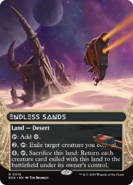 [015]【EN】【FOIL】■ボーダーレス■終わりなき砂漠/Endless Sands【EOS】[R][土地]