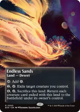 [060]【EN】【FOIL】■ボーダーレス■終わりなき砂漠/Endless Sands【EOS】[R][土地]