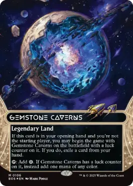 [106]【EN】【ギャラクシーFOIL】■ボーダーレス■宝石の洞窟/Gemstone Caverns【EOS】[M][土地]