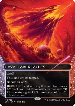 [022]【EN】【FOIL】■ボーダーレス■溶岩爪の辺境/Lavaclaw Reaches【EOS】[R][土地]