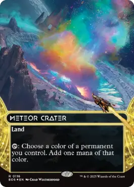 [116]【EN】【ギャラクシーFOIL】■ボーダーレス■隕石のクレーター/Meteor Crater【EOS】[R][土地]