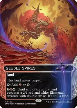 [120]【EN】【ギャラクシーFOIL】■ボーダーレス■鋭い突端/Needle Spires【EOS】[R][土地]