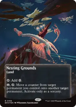 [166]【EN】【ギャラクシーFOIL】■ボーダーレス■巣ごもりの地/Nesting Grounds【EOS】[R][土地]