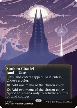 [086]【EN】【FOIL】■ボーダーレス■沈んだ城塞/Sunken Citadel【EOS】[R][土地]