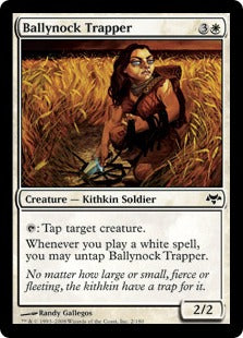 [002]【EN】【FOIL】バリーノックのわな師/Ballynock Trapper【EVE】[C][白]