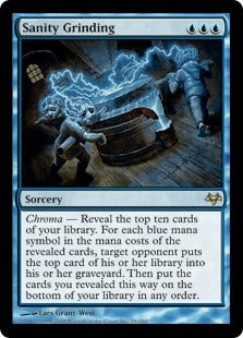 [029]【EN】【FOIL】正気の削り落し/Sanity Grinding【EVE】[R][青]