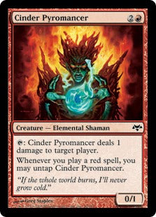 [050]【EN】【FOIL】燃えがらの紅蓮術士/Cinder Pyromancer【EVE】[C][赤]