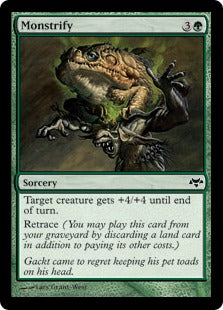 [070]【EN】【FOIL】怪物化/Monstrify【EVE】[C][緑]