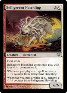 [085]【EN】【FOIL】好戦的な雛/Belligerent Hatchling【EVE】[U][多色]