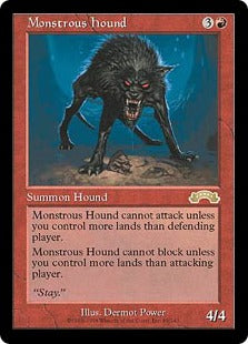 [089]【JP】巨怪なる猟犬/Monstrous Hound【EXO】[R][赤]