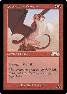 [099]【EN】剣歯ワイヴァーン/Sabertooth Wyvern【EXO】[U][赤]