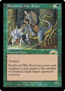 [124]【EN】スカイシュラウドの軍獣/Skyshroud War Beast【EXO】[R][緑]