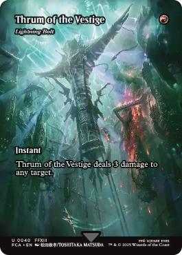 [040]【EN】【FOIL】■ショーケース■稲妻/Lightning Bolt【FCA】[U][赤]