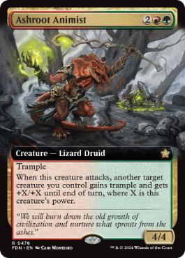 [478]【EN】■拡張アート■灰根の精霊信者/Ashroot Animist【FDN】[R][多色]